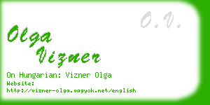 olga vizner business card